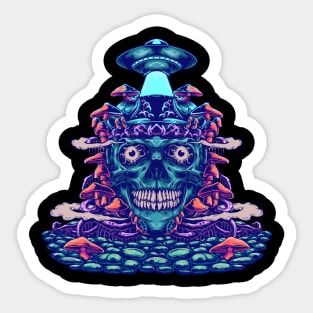 Skull Trippy Sticker